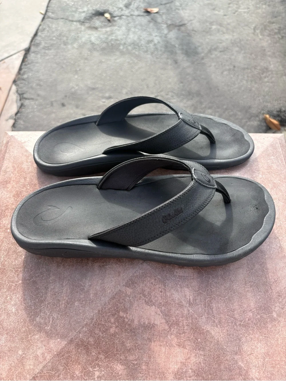 Olukai Ohana Men’s Black Flip Flop Sandals